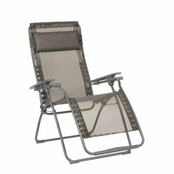 Homeroots 27.6 x 64.2 x 45.3 in. Powder Coated Recliner, Graphite 373469